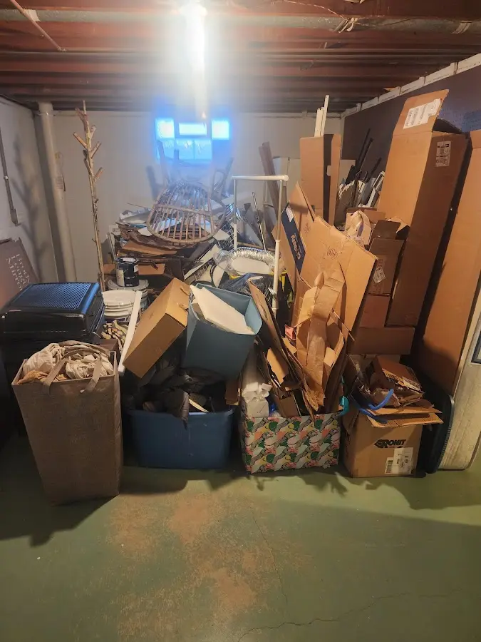 Roll-off dumpster container at job site for 15 Yard Dumpster Rental in Hampton